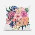 thumbnail image 1 of Amrita Sen Friendship Bouquet Throw Pillow with Removable Cover in White Green Peach Indigo 20x20, 1 of 5