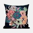 thumbnail image 1 of Amrita Sen Friendship Bouquet Indoor/Outdoor Pillow with Removable Cover in Indigo Peach Green16x16, 1 of 5