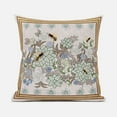 thumbnail image 1 of Amrita Sen Honeybee on Flower Throw Pillow with Removable Cover in Green Brown 16x16, 1 of 5