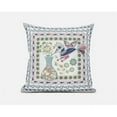 thumbnail image 1 of Love Your Vase Peacock Indoor/Outdoor Fabric Pillow with Zip-White Pink Gray 26", 1 of 5