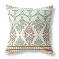 thumbnail image 1 of Amrita Sen Nandini Flowers Pillow In Orange Teal Finish CAPL255BrCDS-BL-20x20, 1 of 5