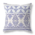 thumbnail image 1 of Amrita Sen Nandini Flowers Suede Blown and Closed Pillow w/ Insert in White and Blue, 1 of 5