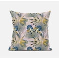 thumbnail image 1 of Amrita Sen Plant Illusion Suede Zippered Pillow with Insert in Blue Gray 20 x 20, 1 of 3