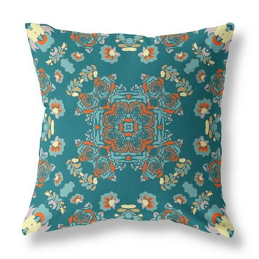 Amrita Sen Rose Wreath Broadcloth Indoor Outdoor Zippered Pillow