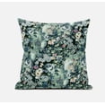 thumbnail image 1 of Amrita Sen Sea Garden Rose Suede Blown and Closed Pillow by Amrita Sen in Red Light Green, 1 of 4