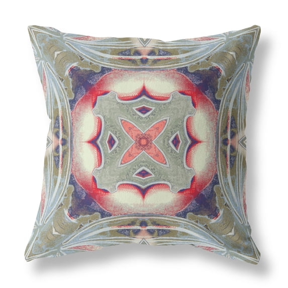 Amrita Sen Squares Suede Zippered Pillow With Insert CAPL517FSDS-ZP-20x20