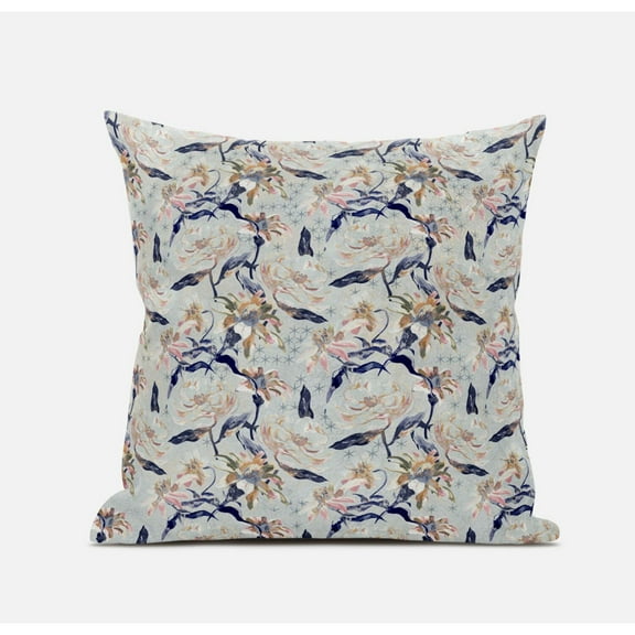 Amrita Sen Suede Gray Purple Zippered Pillow With Insert CAPL388FSDS-ZP-18x18