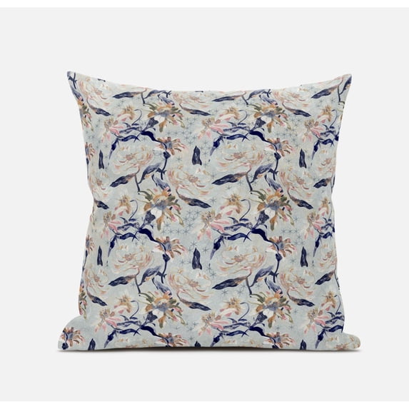 Amrita Sen Suede Gray Purple Zippered Pillow With Insert CAPL388FSDS-ZP-20x20