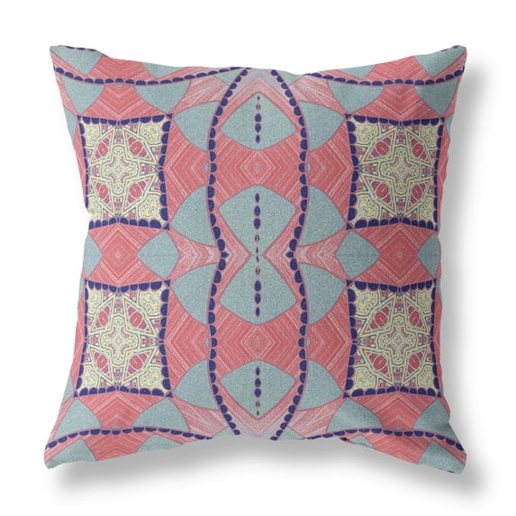 Amrita Sen Suede Muted Red Zippered Pillow With Insert CAPL496FSDS-ZP-20x20