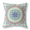 thumbnail image 1 of Amrita Sen Suede Zippered Pillow With Beige And Blue CAPL225FSDS-ZP-20x20, 1 of 9