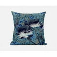 thumbnail image 1 of Three Roses with Butterfly Indoor/Outdoor Fabric Pillow Zipped -Green White 26", 1 of 7