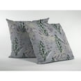 thumbnail image 1 of Tropics Indoor/Outdoor Fabric Pillow with Removable Cover in Purple on Gray26x26, 1 of 5