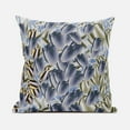 thumbnail image 1 of Amrita Sen Tulip Bouquet Throw Pillow with Removable Cover in Blue Silver Gold 20x20, 1 of 5