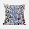 thumbnail image 1 of Amrita Sen Tulip Bouquet Indoor/Outdoor Pillow with Removable Cover in Blue Silver Green18x18, 1 of 5