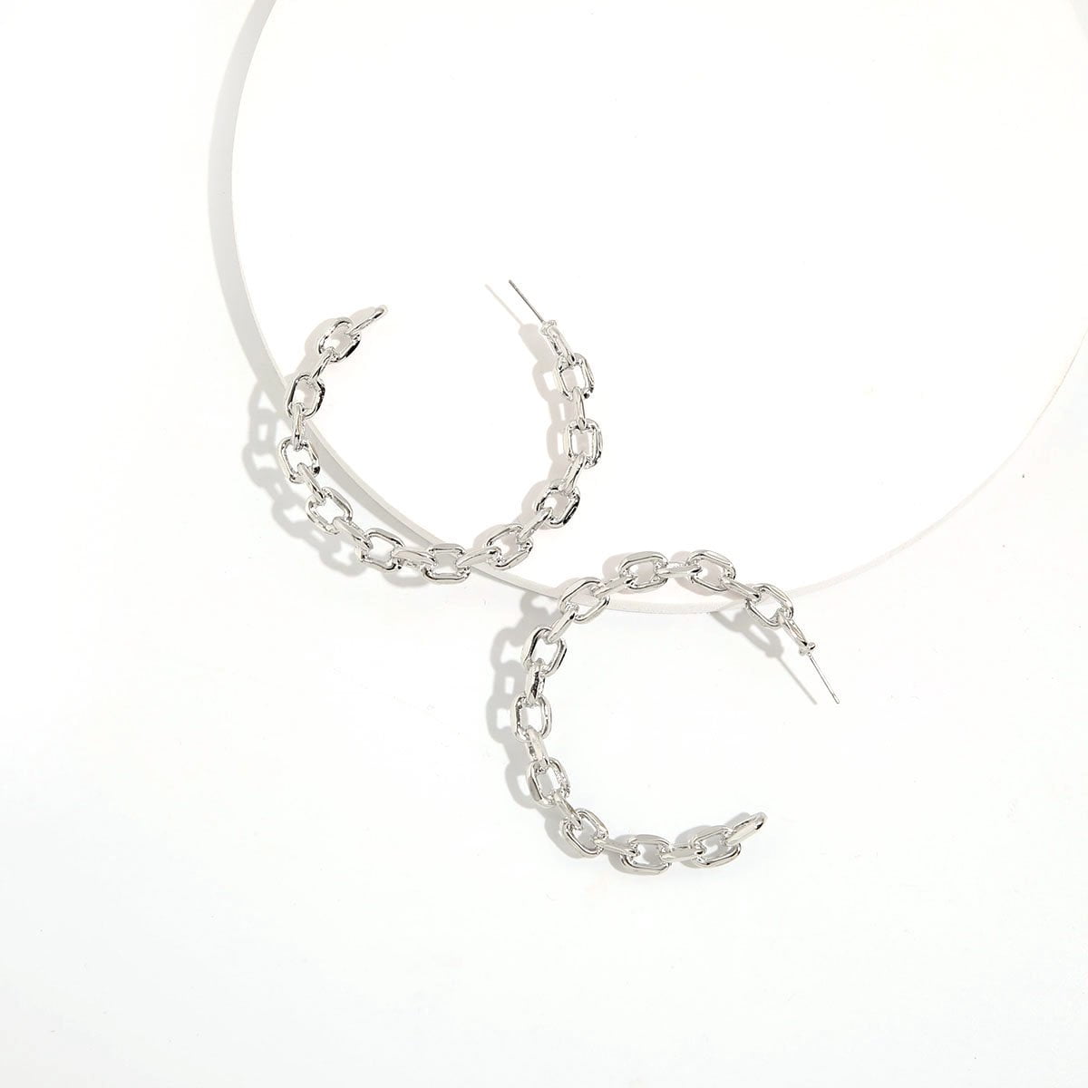 Amrita Singh Brass Chain Link Hoop Earring
