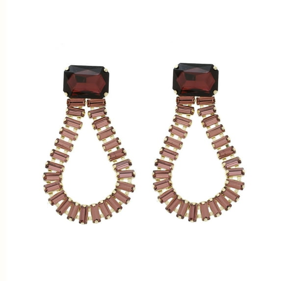 Amrita Singh Crystal Baguette Loop Earring