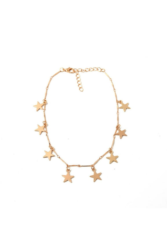Amrita Singh Gold-tone Brass Cassiopeia Star Charm Choker Necklace