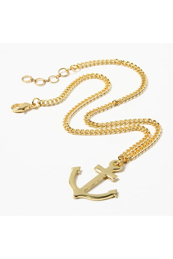 Amrita Singh Gold-tone Brass Hudson Anchor Pendant Necklace