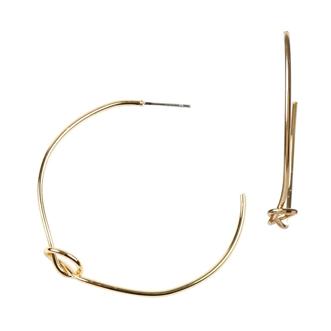 Amrita Singh Gold-tone Brass Love Knot Delicate Hoop Earring