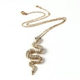 thumbnail image 1 of Amrita Singh Gold-tone Brass Medusa Snake Pendant Necklace with Crystal Embellishments, 1 of 1
