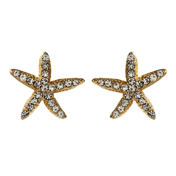 Amrita Singh Gold-tone Brass Star Crystal Stud Earring