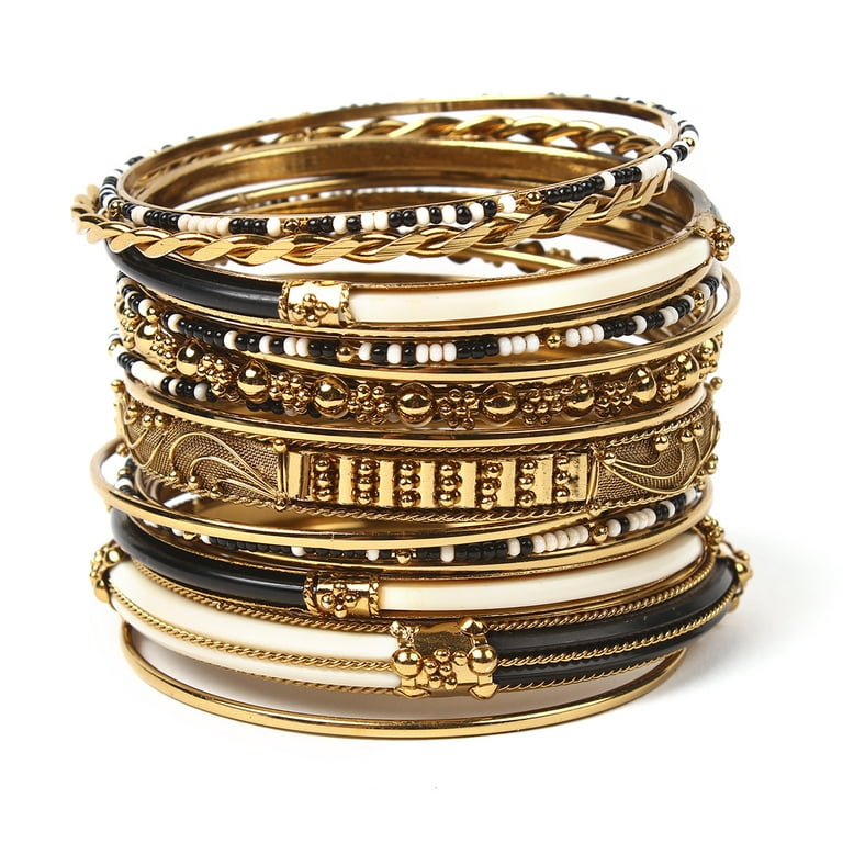 Amrita Singh Monaco 18-pc Bangle Set, Black/Ivory - Walmart.com
