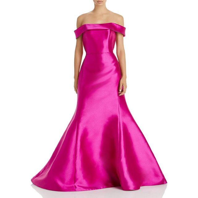 Amsale Womens Mikado Formal Off-The-Shoulder Evening Dress - Walmart.com