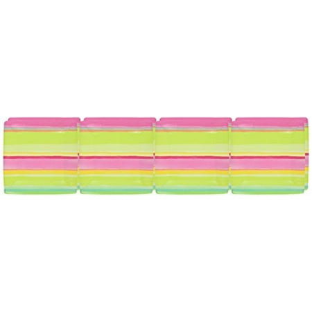 Amscam 8 Count Sunny Stripe Pink Square Plate, 10", Multicolor