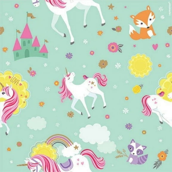 Amscan 12.5 sq. ft. Magical Unicorn Gift Wrap Paper