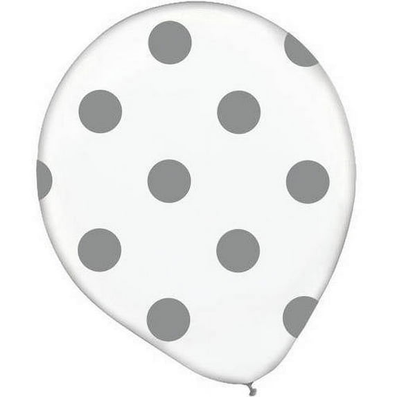 Printed Dots Latex Balloons, Pack of 20, Rainbow