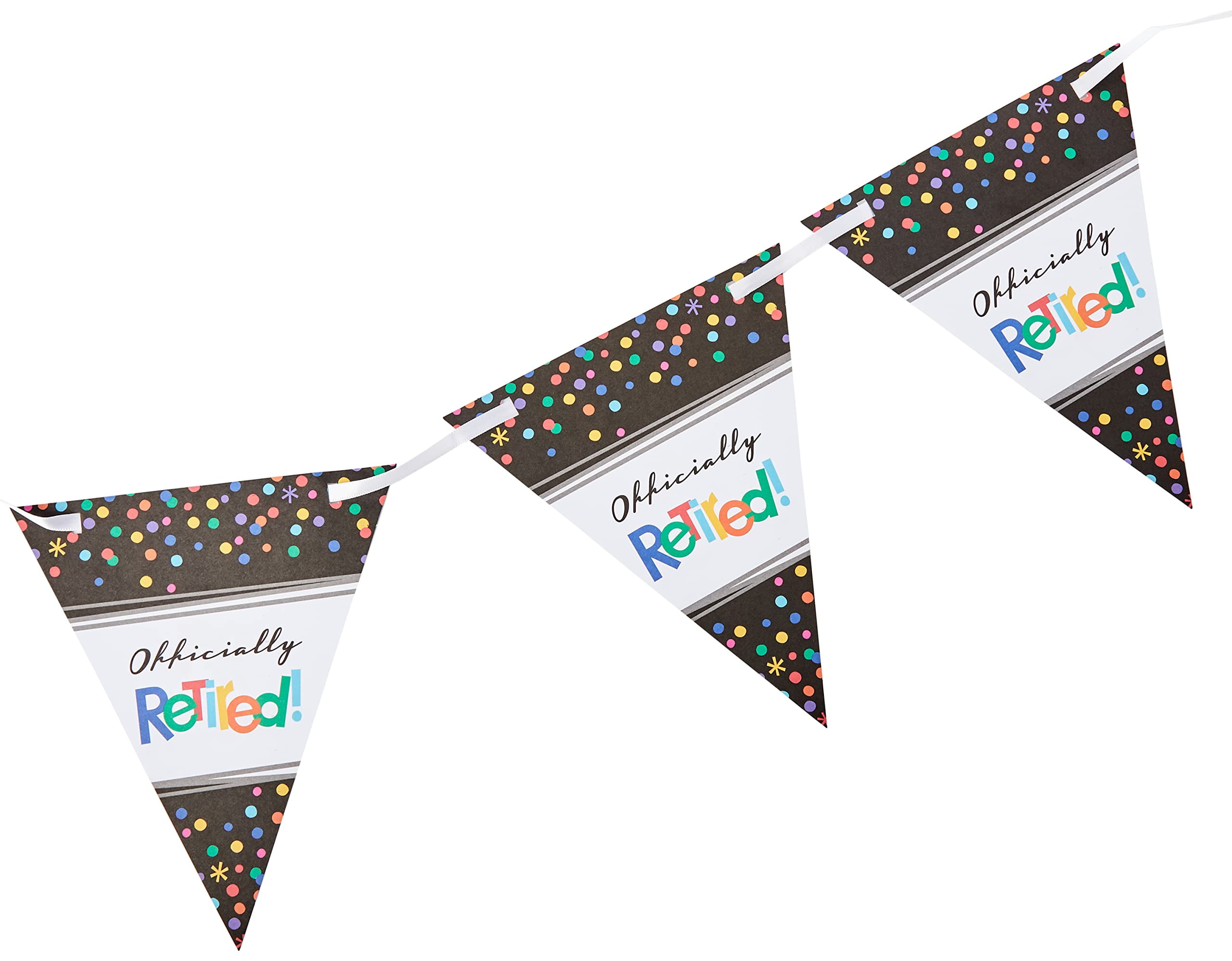 Amscan 120220 Retirement Party Pennant Banner Kit, 1 banner kit