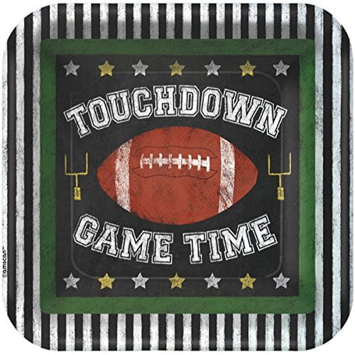 Amscan 12Piece 7" Game Time Square Plates, One Size, Multicolor