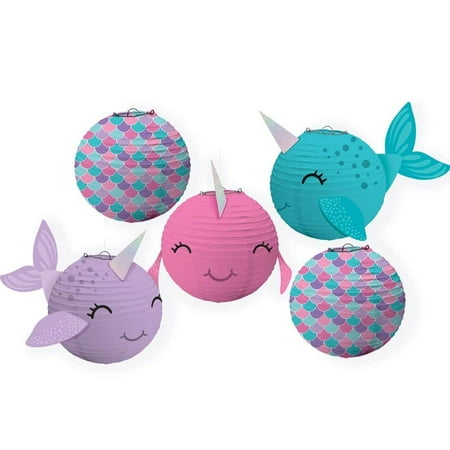 Amscan 244060 Mini Narwhal Lanterns
