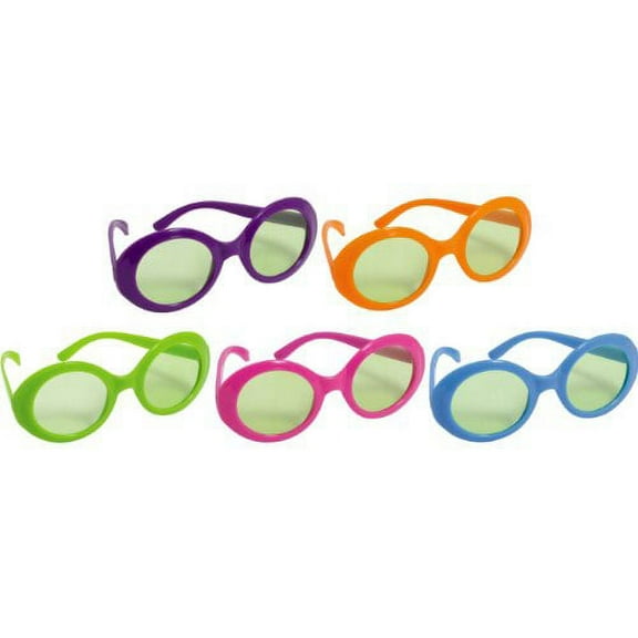 70's Party Multi-Colored Frame Glasses Accessory (10 Pack)