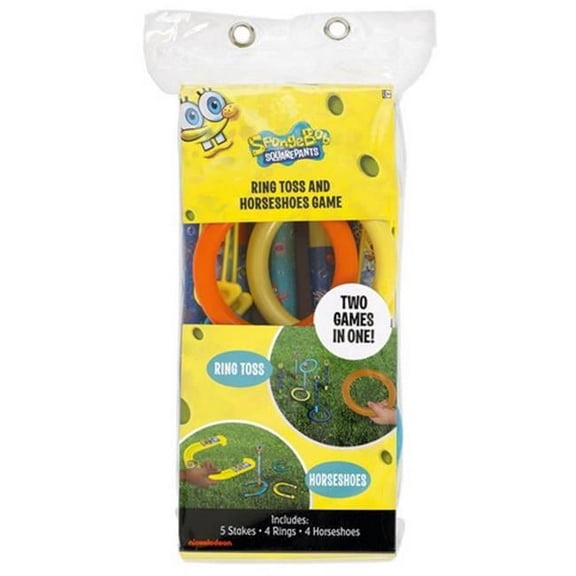 Amscan 270112 Spongebob Ring Toss & Horseshoes Game - Pack of 39
