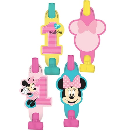 Amscan 331834 Disney Minnie's"Fun To Be one" Blowouts, Birthday, Multicolor, Pack of 8