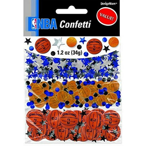 Amscan 363666 Spalding Basketball Collection Confetti Party Decoration,1 pack, 1.2 Oz