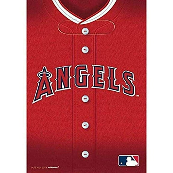 Amscan 379365 Los Angeles Angels Major League Baseball Collection Loot Bags, Party Favor | 8 bags Red, 7.3 x 6.6"