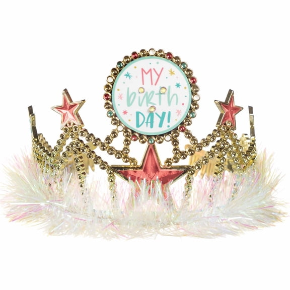 Amscan 3901886 Happy Cake Day Light Up Tiara, 6.5 Width