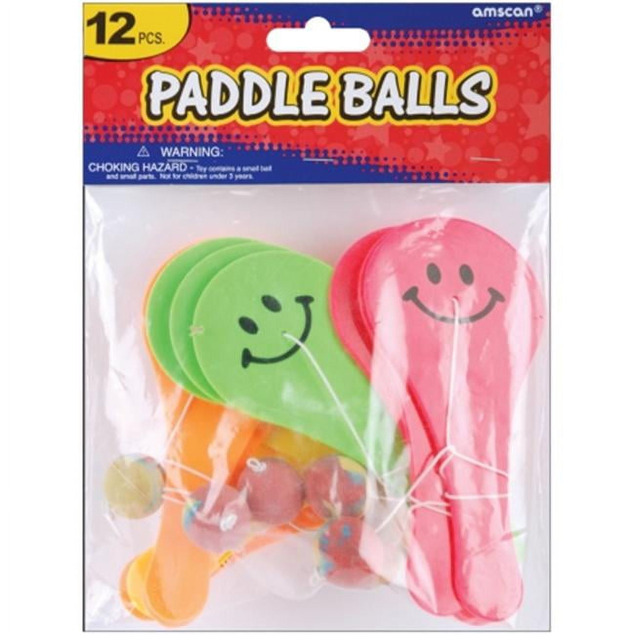 Amscan 390578 Party Favors 12/Pkg Paddle Ball