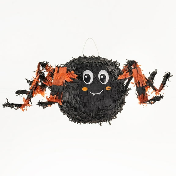 Amscan 3D Friendly Spider Pinata Paper Halloween Hanging Decoration, 2lbs Capacity, 16.5 x 14.5 x 10.25, 1 Count