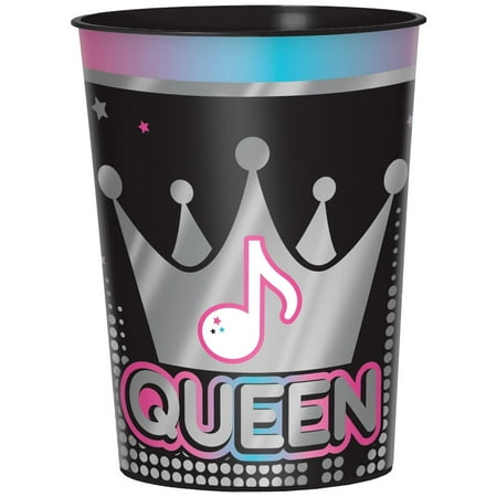 Amscan 422752 Internet Famous Metallic Plastic Favor Cup, 16 Oz, Multicolor