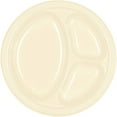 thumbnail image 1 of Amscan 43033. 57 Vanilla Plastic Divided Dinner Plates 10. 25 inch - Pack of 200, 1 of 1