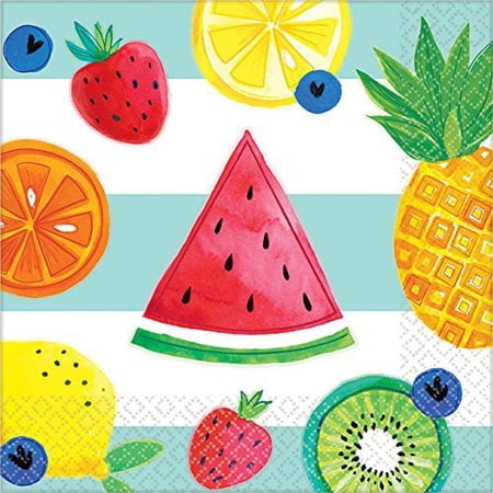 Amscan 5" x 5" Multicolor Striped Party Tableware, 16 Per Package