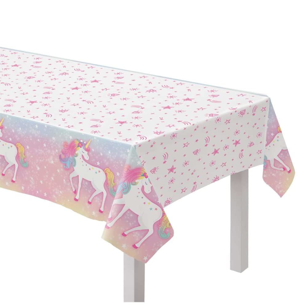 Amscan 570829 Enchanted Unicorn Plastic Table Cover
