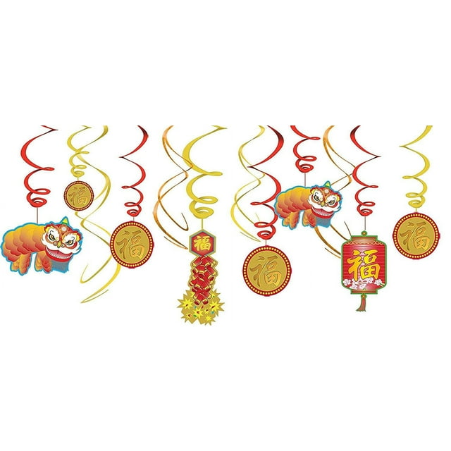Amscan 679471 Cutouts Hanging Decorations(12ct) Party Supplies, One Size, Multicolor