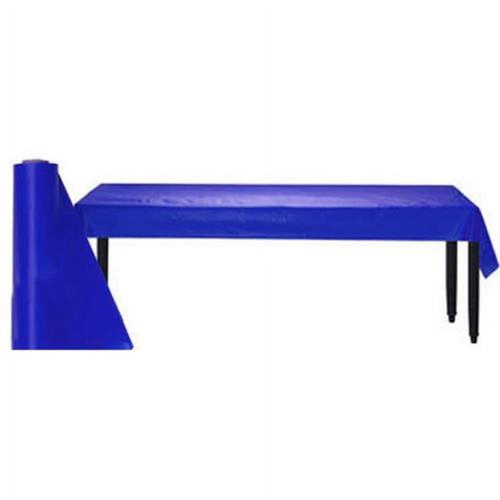 Amscan 77021. 105 Bright Royal Blue Plastic Table Cover Roll 1 Pack