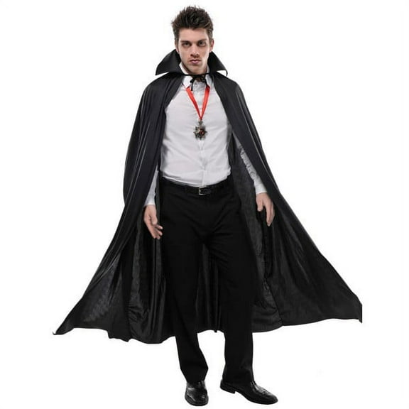 Amscan 840306 Adult Vampire Black Full-Length Cape, 1ct