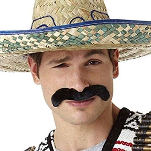 Amscan 840904 Black Hombre Moustache, 1 Piece
