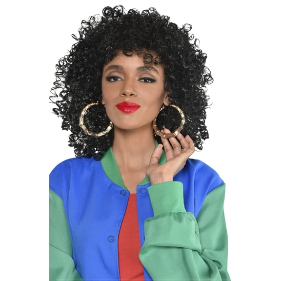 Amscan 90s Hip Hop Bamboo Earrings - Gold Halloween Costume Accessory 2 count